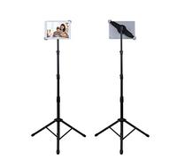 Raking Trépied pour iPad, Hauteur réglable, Support de Tablette avec Rotation à 360 degrés pour iPad Pro 12.9, iPad Air et Autres appareils de 24,5 à 36,5 cm