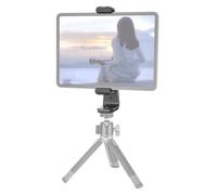 Support de trépied universel pour tablette, pince de téléphone réglable avec double griffe froide, rotation à 360°, plastique ABS léger, trou de vis de 1 4 pouces, rainure standard