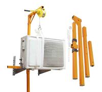 Support de treuil autobloquant pour palans pneumatiques et manuels - Capacité de 150 kg, facile à installer et amovible, solution de levage portable avec 15 m de longueur pour S
