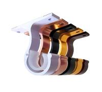 Support de tringle à rideau, crochet de suspension, support de tringle, pince de fixation de barre transversale, crochets muraux, rails de rangement, support de rangement for la maison(Gold,2PCS)