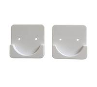 Support de tringle à rideau de douche adhésif carré blanc pour maison, placard, hôtel