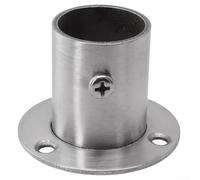 Support de tringle à rideau en acier inoxydable pour tubes de 19 mm/22 mm/25 mm/32 mm de diamètre - Support mural pour penderie - Argenté (25 mm)