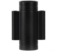 Support de tringle à rideau en alliage d'aluminium pour camping, tringle de support légère avec trous de cheville double face, support réglable coupe-vent pour tringles de 25 à 33 mm, noir