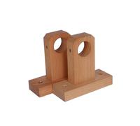 Support de tringle à rideau ronde à montage latéral, à un ou deux trous, en bois massif, for tringles à rideaux rondes de 29 mm de diamètre(Single hole,Square)
