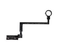 Support de Tringle à Rideaux Sans Perçage sur Fenêtre à Double Battant, Ø 20 mm, Métal Noir et Argent