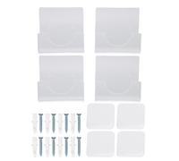 Support de tringle de douche en acrylique transparent, adhésif transparent, support de tringle à rideau de tension, supports de support de salle de bain pour tringles à rideau de (Transparente)