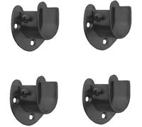 Support de tringle de penderie en acier inoxydable, type ouvert en U, lot de 4, pour rideaux de douche ou placard