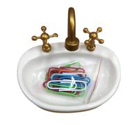Support de trombones pour lavabo, support de trombone pour évier de cuisine | Distributeur de punaises miniatures pour meubles | Fournitures de bureau mignonnes polyvalentes efficaces, organisateur de
