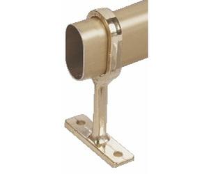Support de tube de penderie ovale 30x15 mm - aluminium - laitonné DUVAL