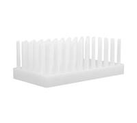 Support de Tubes à Essai de Laboratoire 66 Tiges Plastique Blanc | Séchage Vertical Rapide, Structure à Colonnes, pour Éprouvettes et Verrerie, Usage Laboratoire