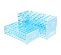 Support de Tubes à Essai en PP 3 Pièces Démontable 50 Trous | Organisation des Tubes, Structure Robuste, Rangement Facile, Usage en Expériences et Recherches, 50 Alvéoles
