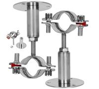 Support de tuyau 2PCS APPONIGNEMENT DE L'ACIER INOXDUBLE SUPPORT 1, 97-3, 9 pouce, supports montage à hauteur réglable pour le mur du mur/plafond la maison