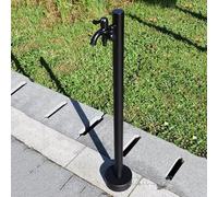 Support de tuyau autoportant en acier inoxydable - Colonne de robinet de jardin verticale avec robinet durable pour un accès facile à l'eau et un jardinage efficace