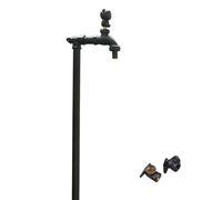 Support de tuyau autoportant et fontaine de jardin en cuivre de qualité supérieure avec robinet - Idéal pour l'irrigation et le lavage de voiture - Fontaine d'eau extérieure de 60 cm