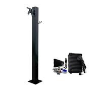 Support de Tuyau D'arrosage Autoportant avec Robinet - Colonne D'eau de Jardin en Acier Inoxydable - Fontaine Exterieure de Jardin - Robinet D'eau de Bouche D'incendie