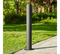 Support de Tuyau d'arrosage autoportant avec Robinet - Colonne d'eau extérieure, Poteau de Robinet à Fixer au Sol pour l'arrosage du Jardin, Accessoires de Montage Inclus