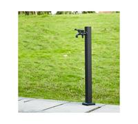 Support de tuyau d'arrosage de jardin en acier inoxydable avec double buse robuste pour l'extérieur, support de tube flexible parfait pour l'irrigation du jardin et protection anti-fuite