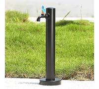 Support de tuyau d'arrosage d'extérieur avec robinet, colonne décorative montée au sol pour une distribution et une installation faciles de l'eau