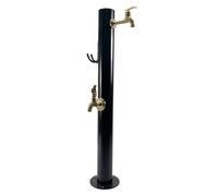 Support de tuyau d'arrosage en acier inoxydable avec double robinet antigel, idéal pour l'irrigation de la cour et l'installation d'une fontaine