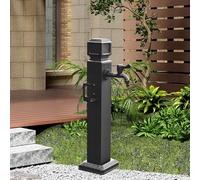 Support de tuyau d'arrosage en acier inoxydable - Robinet de jardin extérieur, robinet antigel sur pied, colonne verticale robuste pour un accès facile et une gestion optimale de l'eau