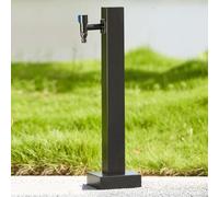 Support de tuyau d'arrosage en forme de colonne, fontaine autoportante en acier inoxydable avec robinet pour l'arrosage et le lavage