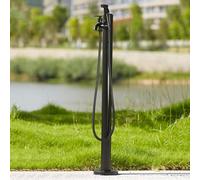 Support de tuyau d'arrosage en forme de colonne, fontaine autoportante en acier inoxydable avec robinet pour l'arrosage et le lavage