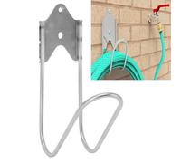 Support de tuyau d'arrosage en métal - ZERONE - Support mural en acier inoxydable - Blanc - 8,6 pouces