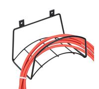 Support De Tuyau D'arrosage | Support Mural | De Rangement Pour Tuyau | Acier Inoxydable Noir Résistant Aux Intempéries 23.5 Cm 300 G Avec Crochet Pour Garage, Jardin, Terrasse, Piscine, Cours