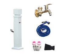 Support de tuyau d'arrosage vertical autoportant avec robinet et pistolet pulvérisateur pour l'irrigation de la bouche d'incendie de cour