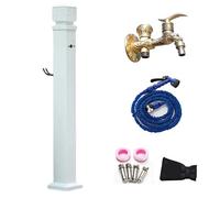 Support de tuyau d'arrosage vertical autoportant avec robinet et pistolet pulvérisateur pour l'irrigation de la bouche d'incendie de cour