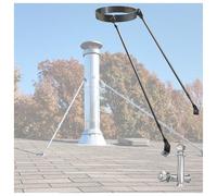 Support de Tuyau de Cheminée Acier Inoxydable Collier De Fixation Mural Pour Conduit De Cheminée Avec Vis Équerre De Renfort De Toit Allongée Pour La Fixation(224mm Dia Hoop)