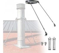 Support de tuyau de cheminée en acier massif résistant aux intempéries, montage latéral/supérieur avec vis, 25,4 cm, 23,8 cm, 20,3 cm, 18,1 cm, 15,2 cm, 10,2 cm, 7,6 cm(Hoop Dia 80mm/3.2")