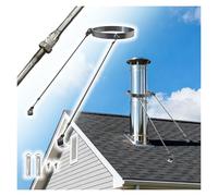 Support de Tuyau de Cheminée Kit De Support De Cheminée De Toit Allongé, Supports De Tuyau En Acier Inoxydable, Pour Conduit De Ventilation Et Tuyau(Hoop Dia 8.5"/216mm)