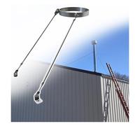 Support de Tuyau de Cheminée Kit de support de cheminée de toit, Tuyau de poêle/Tube d'évacuation/Support de fixation de conduit de fumée avec vis, Acier inoxydable(Hoop Dia-4.7"(120mm))