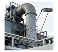 Support de Tuyau de Cheminée Kit de support de toit de cheminée en acier inoxydable, diamètre 3,9/4,3/4,7/5,1/5,5/5,9/6,3/6,7/7,1/7,9/8,7/9,8 pouces for tuyau de poêle stable au vent(5.5in/140mm)