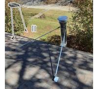 Support de Tuyau de Cheminée Support Cheminée Anti-Vent pour Tubes 25-8 cm, Attache Murale Acier Inox 304 pour Systèmes Chauffage Résidentiels