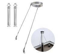 Support de Tuyau de Cheminée Support De Cheminée Allongé Avec Vis, Kit De Renfort De Toit, Stabilise Le Support De Fixation Du Tuyau De Poêle, Empêche Le Basculement Et L'effondrement(Dia 51cm (20in))