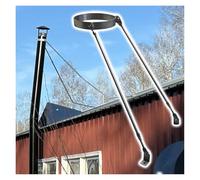 Support de Tuyau de Cheminée Support de cheminée coupe-vent Acier inoxydable fixation pour tube de four Kit de support pour tuyau d'évacuation Détachable(Hoop Dia-7 7/8"(200mm))