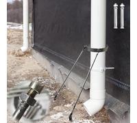 Support de Tuyau de Cheminée Support de Fixation Universel pour Tube de Sol avec Vis, Support de Conduit de Cheminée Métallique Rallongé, Renfort pour Tuyau de Poêle Sur Le Toit(25cm (9.8") Dia)