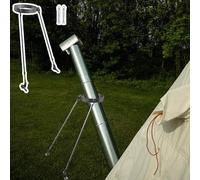 Support de Tuyau de Cheminée Support de Sol pour Conduit de Cheminée de Camping Extérieur, Kit de Support Renforcé pour Poêle à Bois, Support pour Conduit de Cheminée(L-120cm(47"),340mm (13.4") Dia)