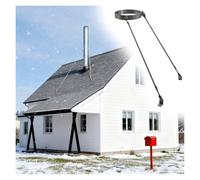 Support de Tuyau de Cheminée Support de toit for cheminée, support de tuyau de poêle, stabilisateur de cheminée, supports de sécurité en acier inoxydable, stabilité contre(Φ140mm(5.5"))