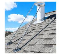 Support de Tuyau de Cheminée Support de tuyau de cheminée, support de sécurité robuste, résistant au vent et à la neige, for tuyaux de poêle de 4", 5", 6", 7", 8", 9", 10".(9.8in/250mm)