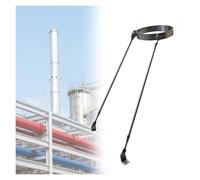 Support de Tuyau de Cheminée Support de tuyau de poêle for toit, 25,4, 23,8, 20,3, 18,3, 15,2, 10,2, 7,6 cm, résistant aux intempéries, en acier massif, facile à installer(8.7in/220mm)