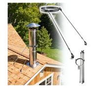 Support de Tuyau de Cheminée Supports Pour Conduits De Cheminée Et De Ventilation, Dimensions Sur Mesure Kit De Fixation Pour Tuyaux De Poêle Et Tubes D'évacuation Extérieurs(Dia 8 1/2inch(216mm))