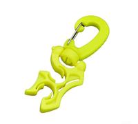 Support de tuyau de plongée avec clip rotatif pour jauges de régulateur, matériau PP résistant à l'usure pour organisateur BCD pour tuyaux basse pression, noir (jaune fluo)