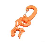 Support de tuyau de plongée avec clip rotatif pour jauges de régulateur, matériau PP résistant à l'usure pour organisateur BCD pour tuyaux basse pression, noir (orange clair)