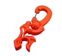 Support de tuyau de plongée avec clip rotatif pour régulateurs et jauges, fixation de tuyau basse pression pour BCD, matériau PP résistant à l'usure, compact (orange foncé)