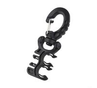 Support de tuyau de plongée sous-marine pour régulateur de deuxième étage avec tuba simultané et capacité de montage de jauge sur BCD (noir)