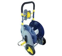 Support de tuyau Dévidoir avec une capacité allant jusqu'à 50 m/164 pieds pour tuyau 1/2", particulièrement stable, avec un guide de tuyau confortable dans un cadre robuste Cintre de tuyau