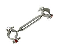 Support de tuyau en acier inoxydable à Double couche réglable, outil de fixation de collier de serrage à Double extrémité(A2)